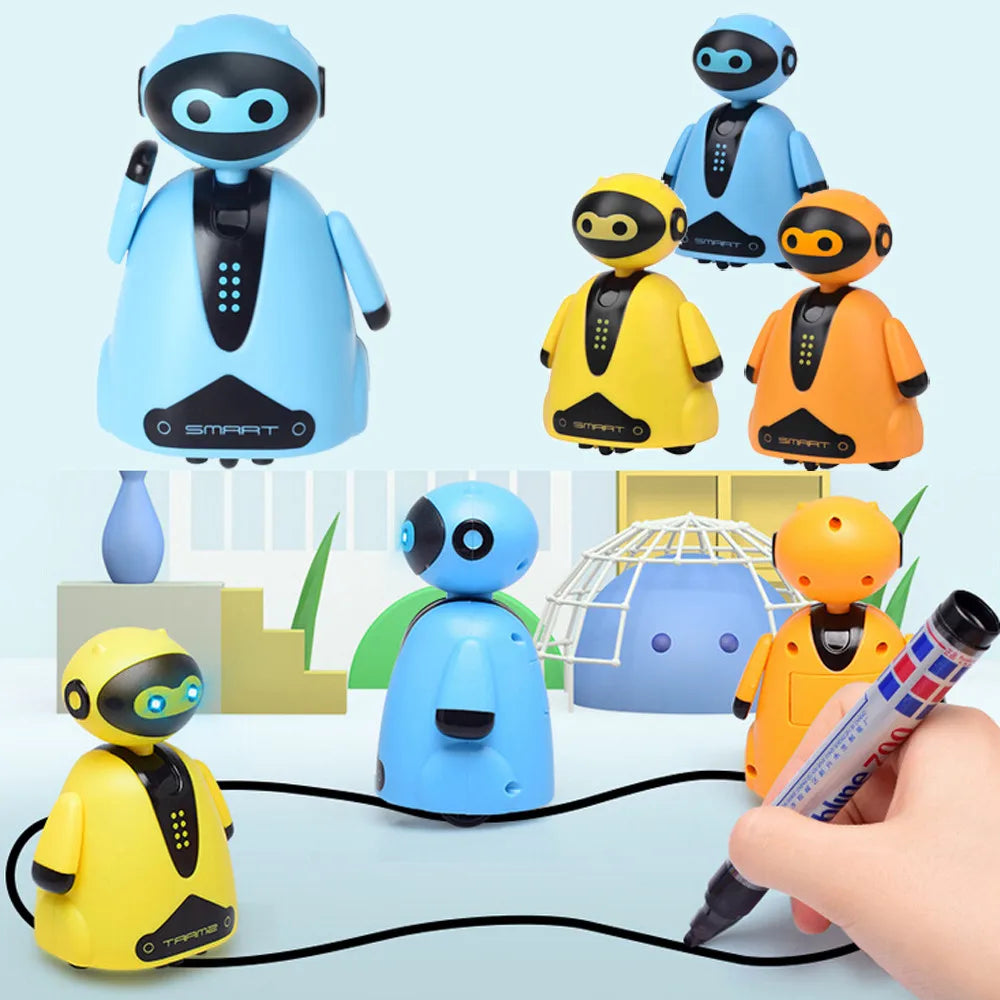 Follow Any Drawn Line Magic Pen Toy Inductive Robot Model Children's toys Kids Boys Gift Truck Track Map Selfie Run Electric Toy