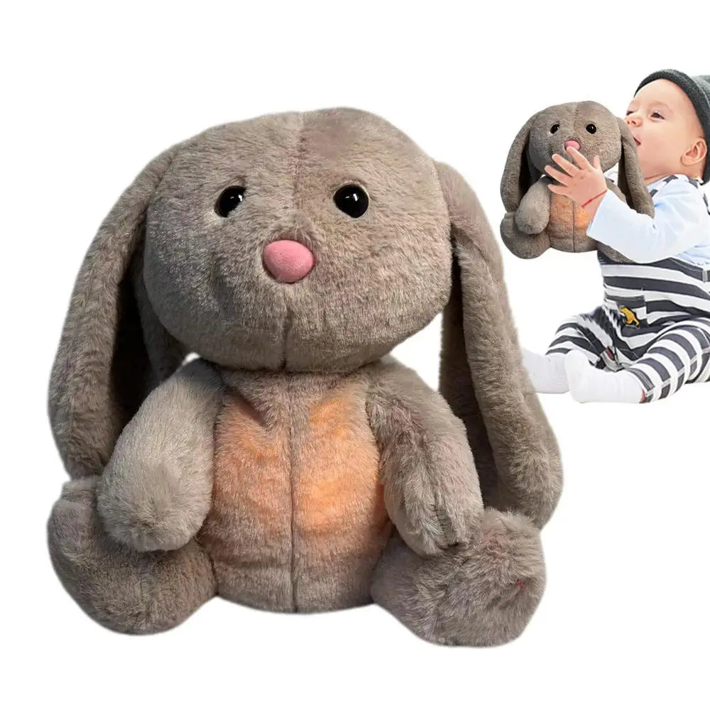Breathing Bunny Plush Doll comforter Peaceful Music toy with Relieve tension and anxiety for baby Bunny Conciliate sleeping time