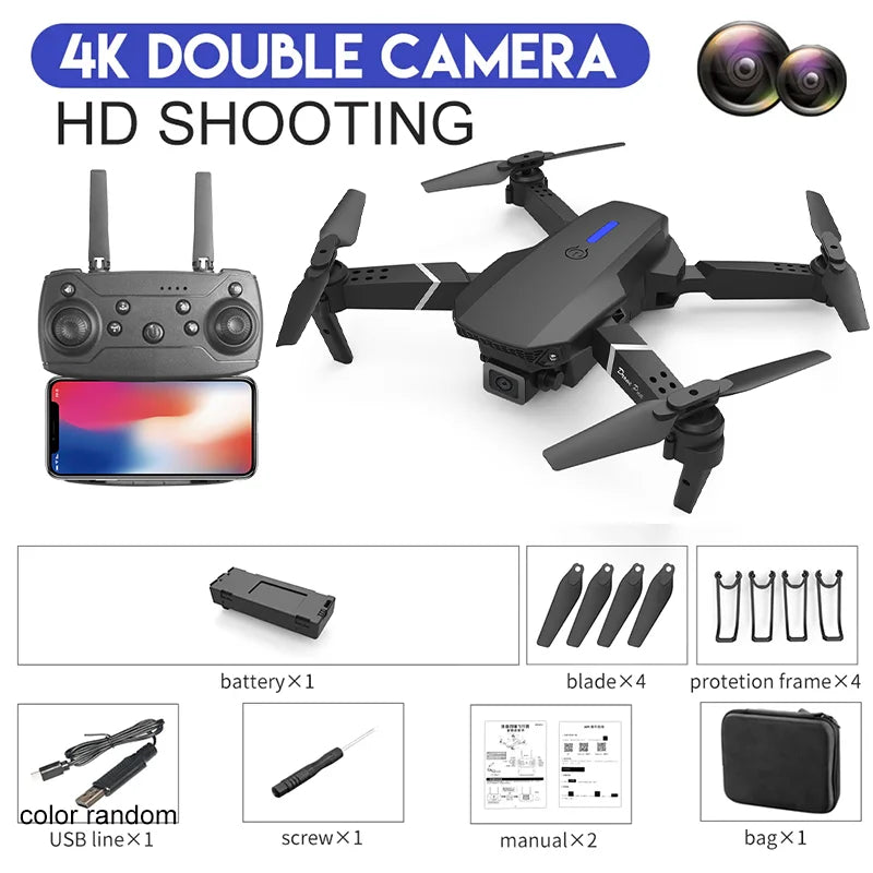 Pro RC Drone 4K Professinal With 3 Battery 1080P