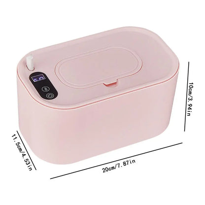 Portable Baby Wipe Warmer LED Digital Display Large Capacity Baby Wet Wipes Dispenser USB Powered Heating Adjustable Temperature