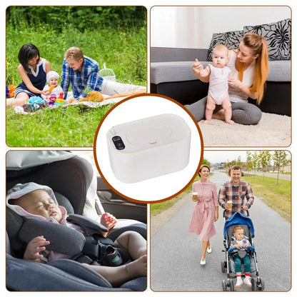 Portable Baby Wipe Warmer LED Digital Display Large Capacity Baby Wet Wipes Dispenser USB Powered Heating Adjustable Temperature