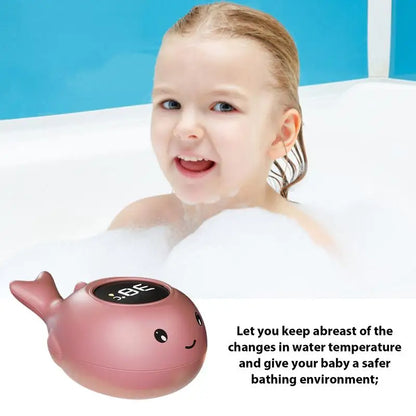 Whale Baby Bath Thermometer – Floating LED Water Temperature Monitor for Infant Safety