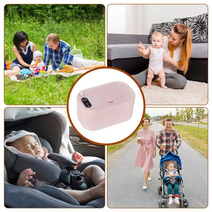 Portable Baby Wipe Warmer LED Digital Display Large Capacity Baby Wet Wipes Dispenser USB Powered Heating Adjustable Temperature