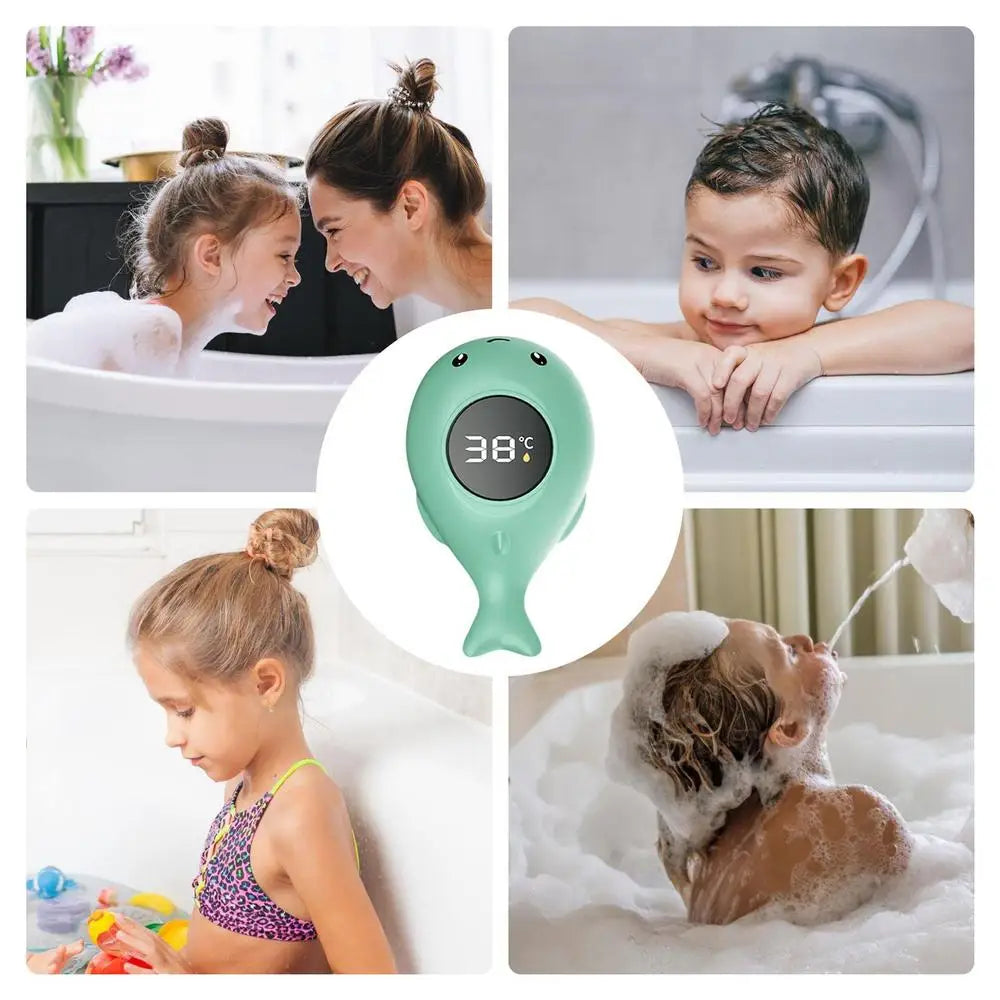 Whale Baby Bath Thermometer – Floating LED Water Temperature Monitor for Infant Safety