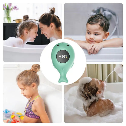 Whale Baby Bath Thermometer – Floating LED Water Temperature Monitor for Infant Safety