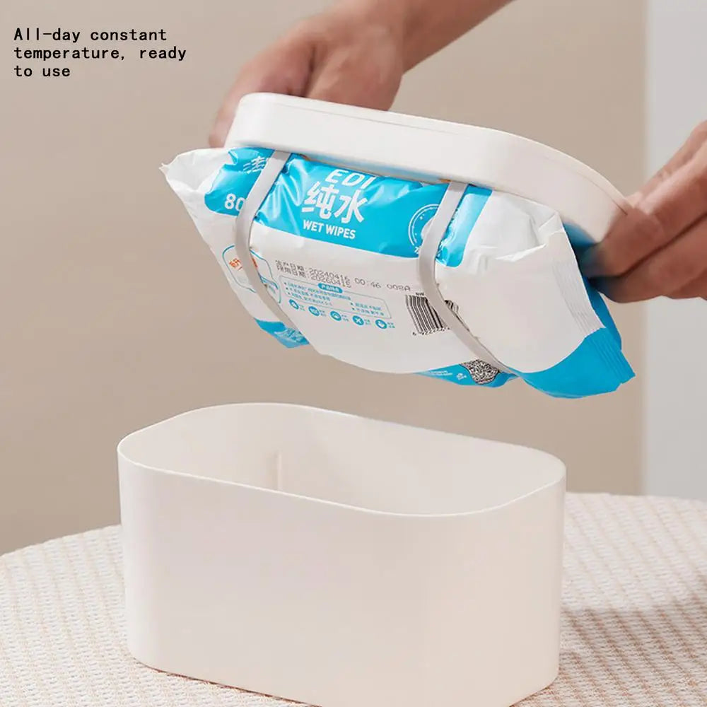 Portable Baby Wipe Warmer LED Digital Display Large Capacity Baby Wet Wipes Dispenser USB Powered Heating Adjustable Temperature
