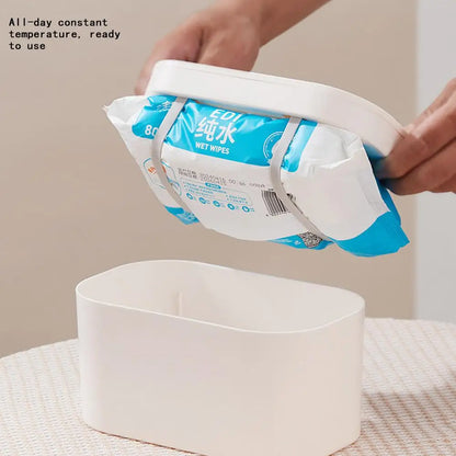 Portable Baby Wipe Warmer LED Digital Display Large Capacity Baby Wet Wipes Dispenser USB Powered Heating Adjustable Temperature