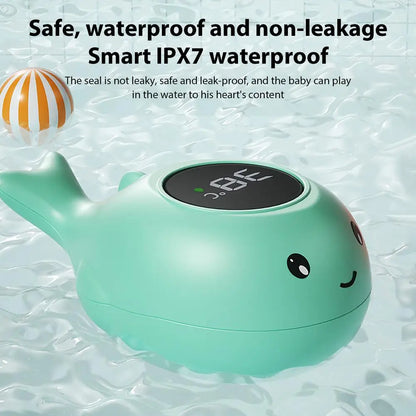 Whale Baby Bath Thermometer – Floating LED Water Temperature Monitor for Infant Safety